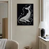 DIY Pearl Painting White Whale for Home Wall Decor with Frame(40*30cm)
