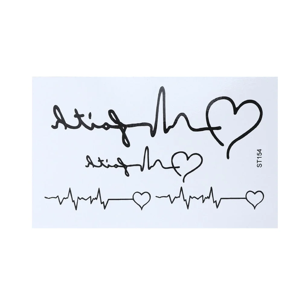 5 Pcs/Set Creative Love QR Code Fake Tattoo for Lovers Adults Wrist Body Art Waterproof Temporary Tattoo Sticker for Men Women