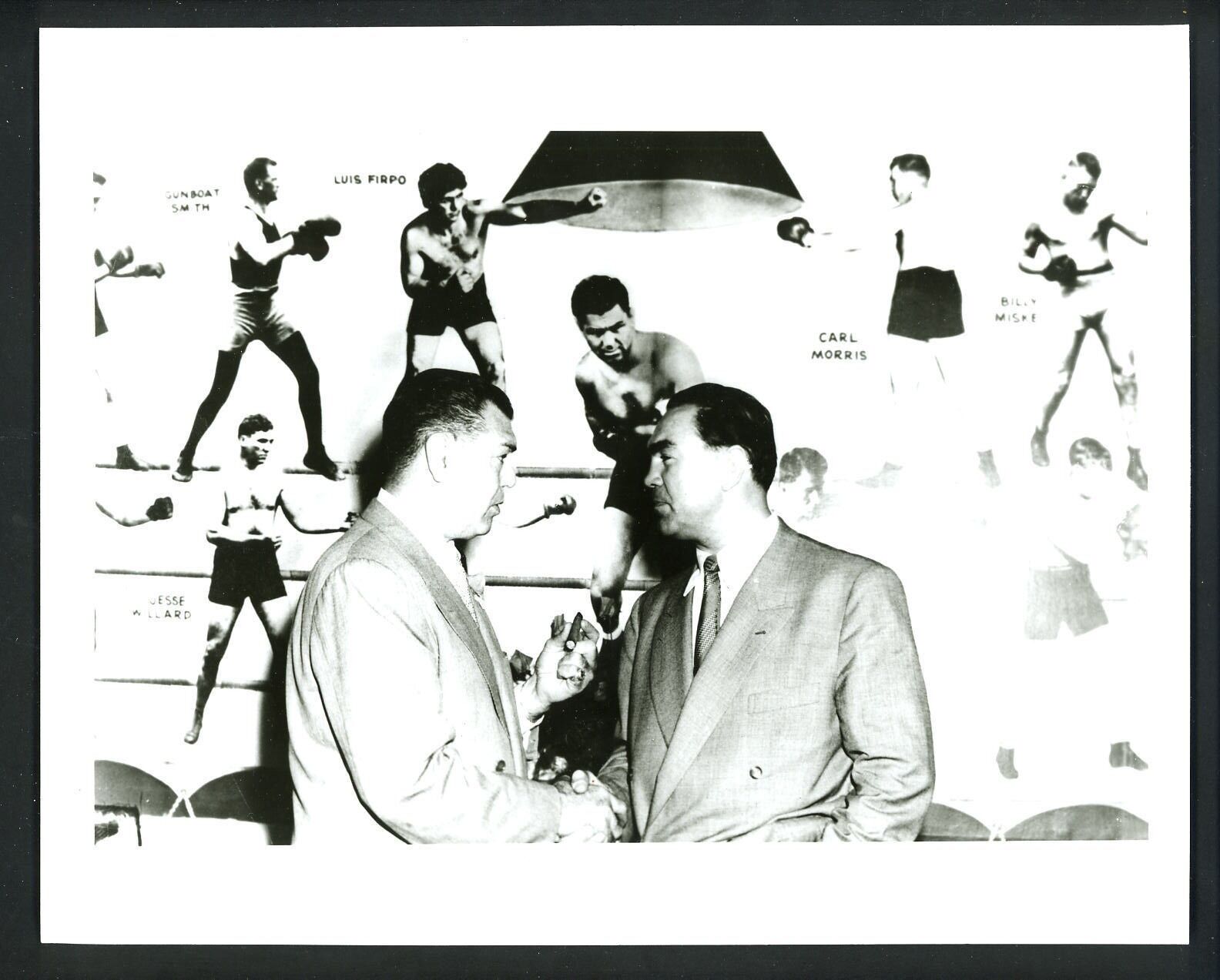 Jack Dempsey & Max Schmeling 1950 's Press Photo Poster painting Heavyweight Boxing Champions