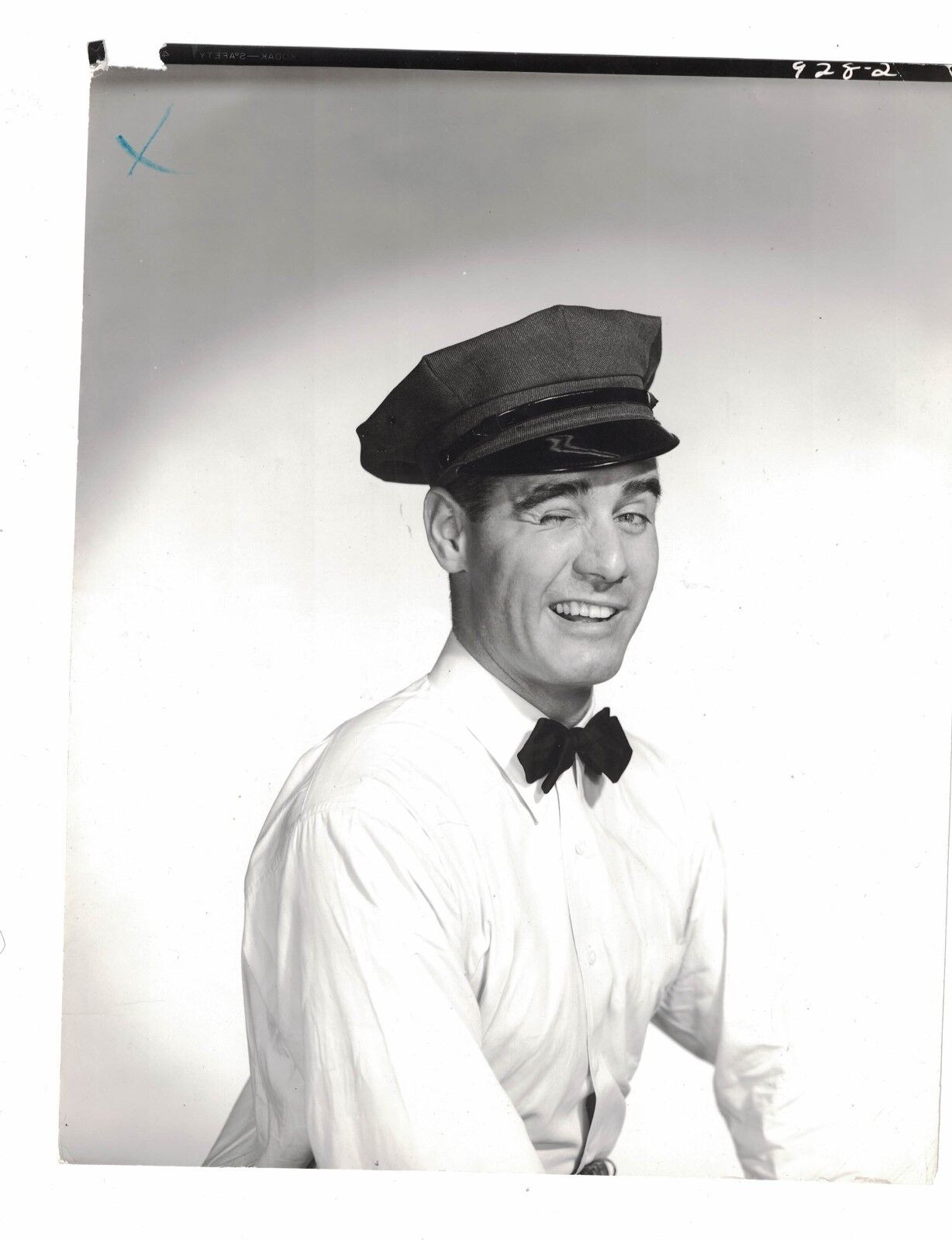 Vintage 1950's/60's Smiling Service Station Attendant Used Original Photo Poster painting