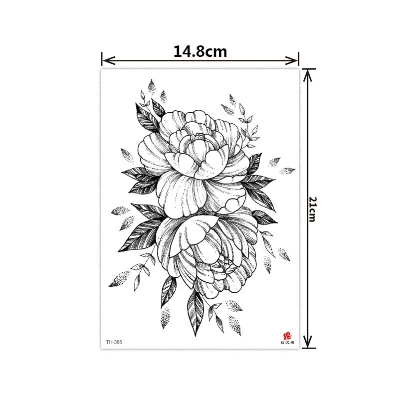 Flower arm tattoo stickers half arm tattoo stickers flower creative tattoo stickers waterproof and durable