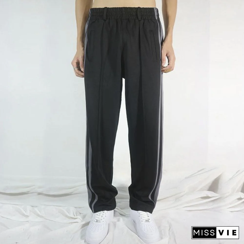 Unisex Street Trim Wide-Leg Pants