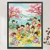 Ancient Girls Picnic-11CT Stamped Cross Stitch 60*75cm(Big Size) tapestrymarket