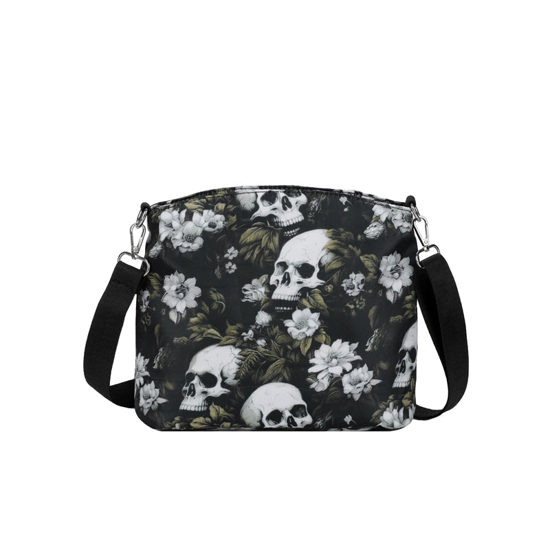 Halloween Women’s Skull Streetwear Square Zipper Shoulder Bag Underarm Bag
