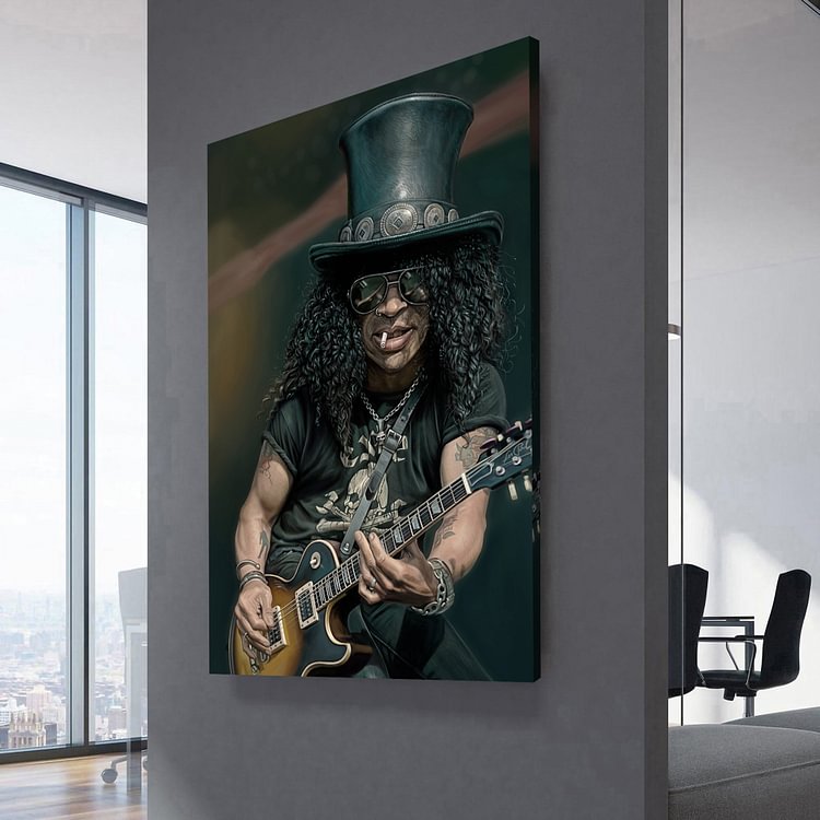 Guns N' Roses Guitarist Slash Canvas Wall Art MusicWallArt