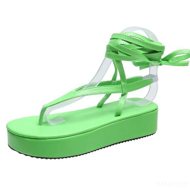 Fashion Sandals For Women 2021 New Summer Casual Shoes Gladiator Open Toe Platform Ankle Strap Beach Ytmtloy Sadalias Femininas