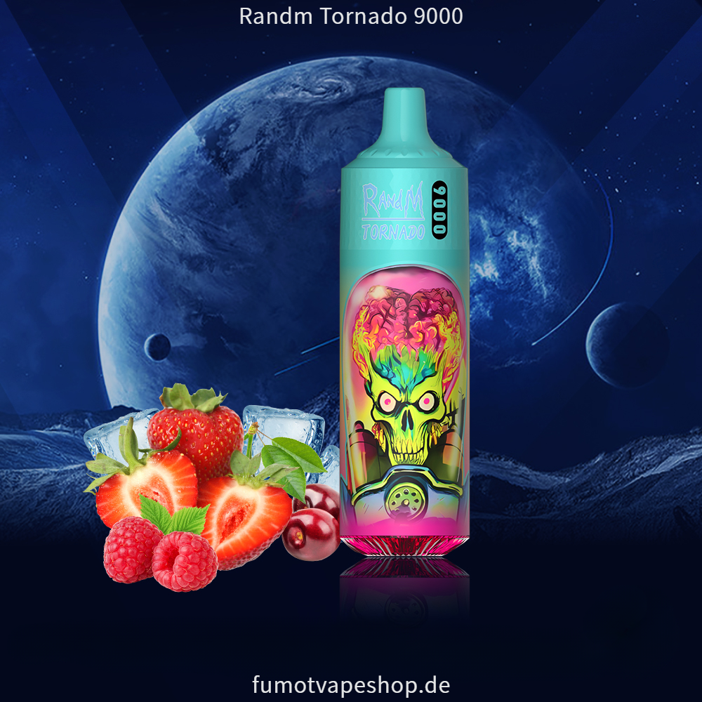 Randm Tornado 9000 Erdbeer Himbeer Kirsch Eis  fumotvapeshop