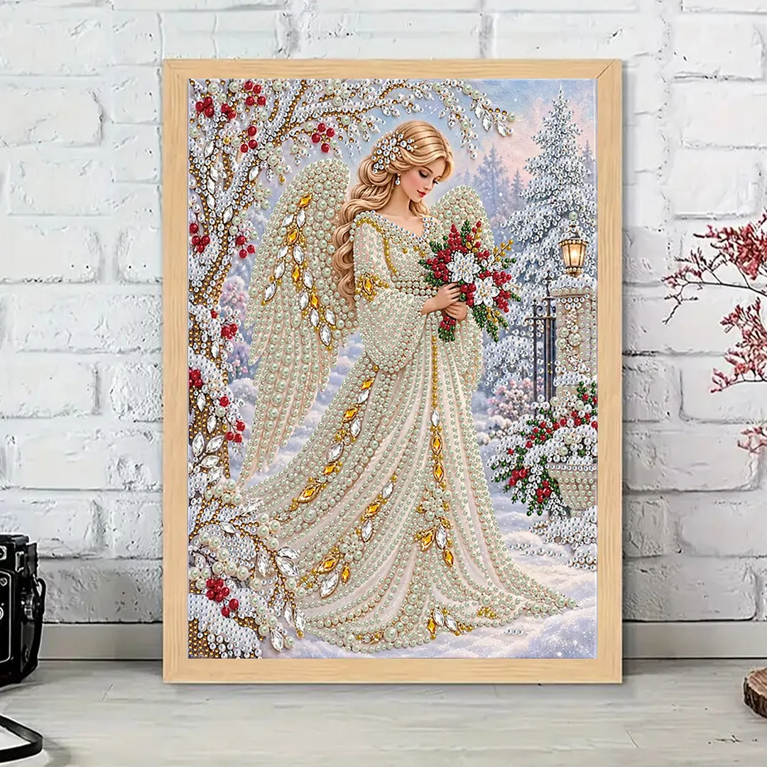 Pearl Painting Kit for Adults Christmas Winter Angel