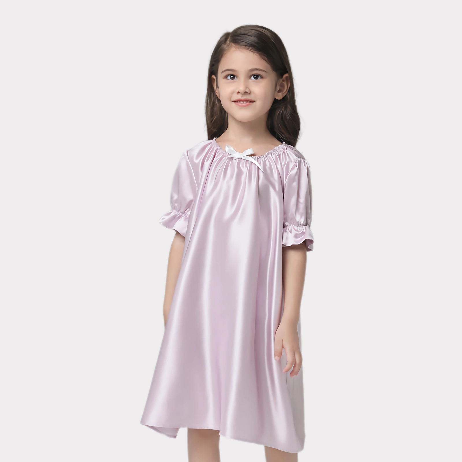 22 Momme Midi-Silk Nightgown For Girl REAL SILK LIFE
