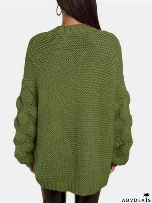 Open Front Long Sleeve Cardigan