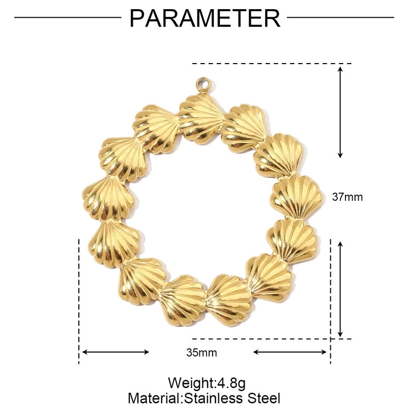 3 PCS/Package 31 * 34mm 35*37mm Titanium Steel Sun Heart Shape Pendant Jewelry Accessories