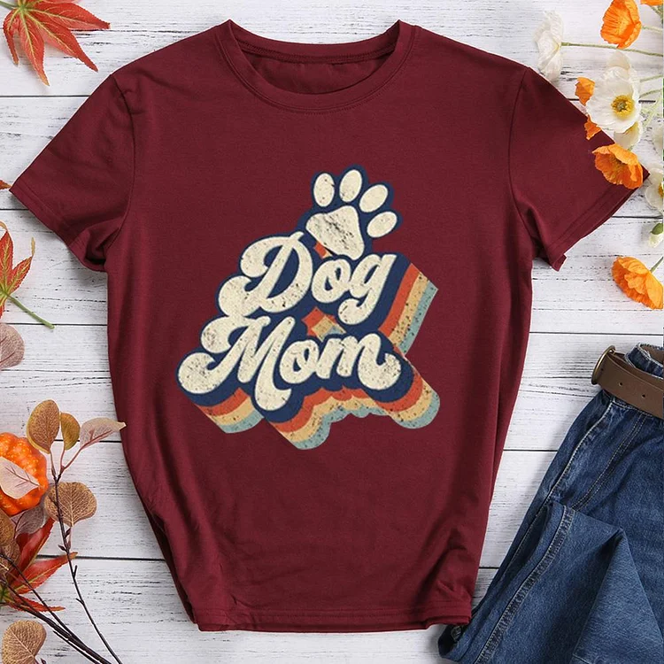 Dog Mom Retro Pet Animal Lover T-shirt Tee -01634-CB