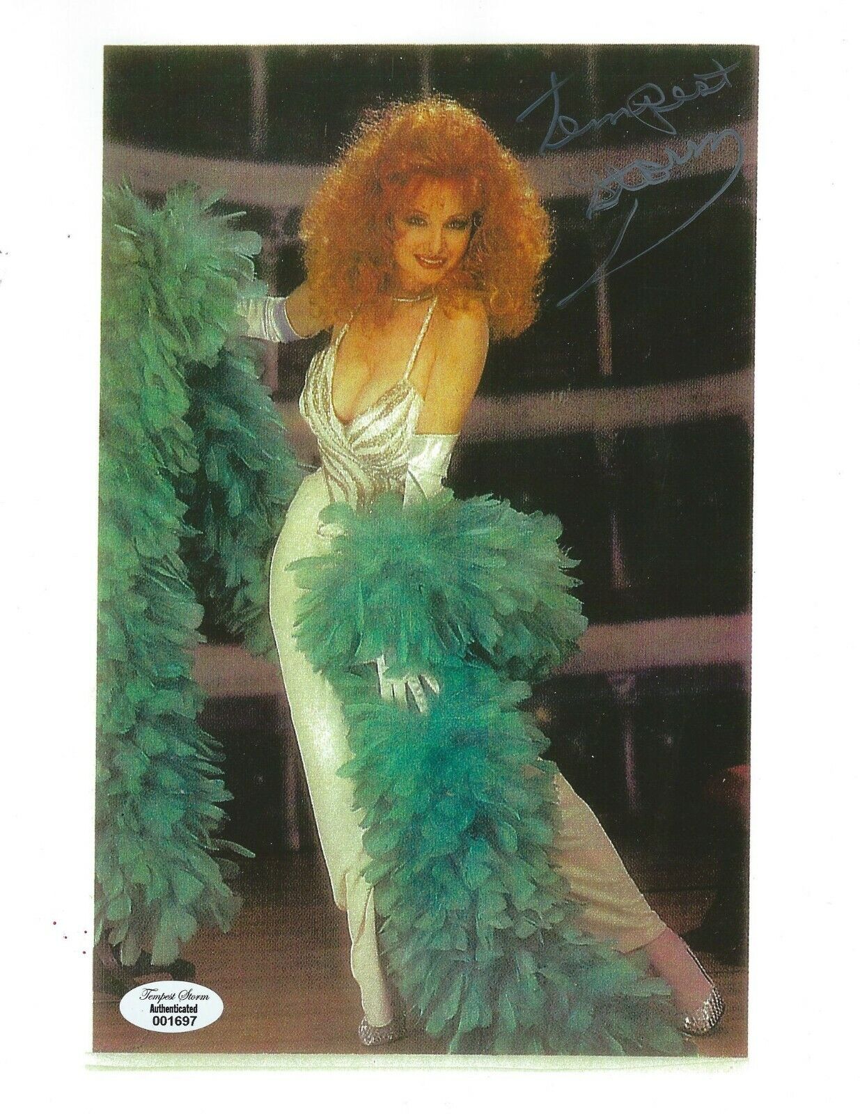 QUEEN OF BURLESQUE: TEMPEST STORM AUTOGRAPHED SIGNED 8.5x11 Photo Poster painting