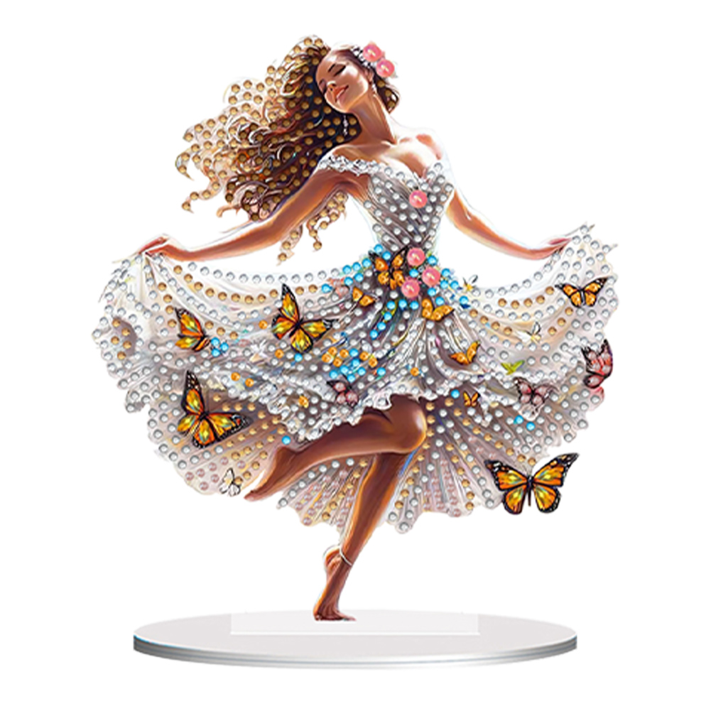 Special Shape Butterfly Girl 5D DIY Diamond Painting Art Tabletop Decorations