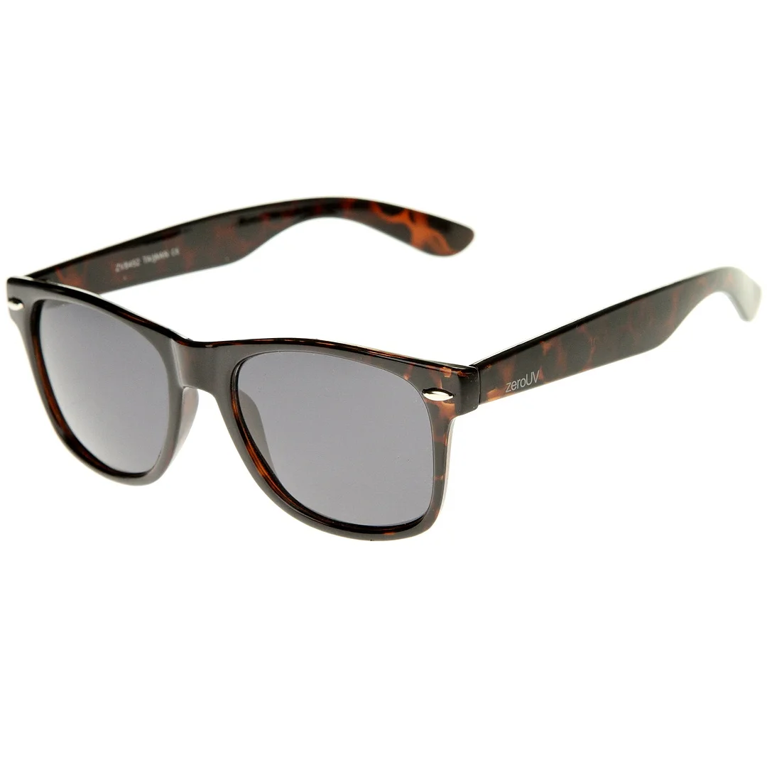 Retro Wide Temple Lens Horn Rimmed glasses 55mm