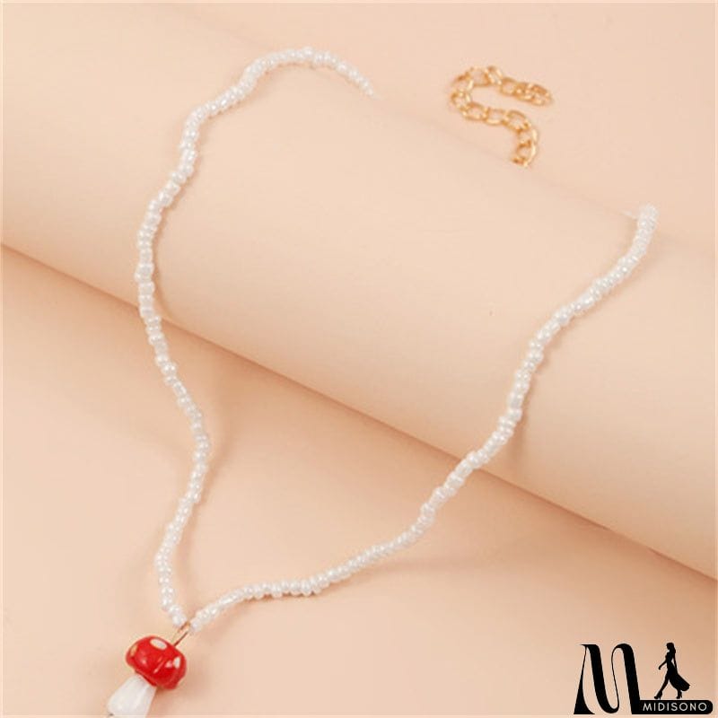 MidiSono - Simple Style Lovely Mushroom Shape Necklace