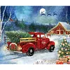 Red Christmas Truck-Full Round Diamond Painting 50*60CM
