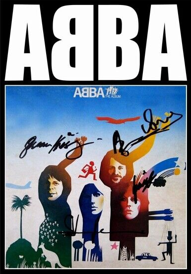 ABBA - SIGNED ALBUM COVER - HIGH QUALITY Photo Poster painting POSTER INSERT FOR FRAMING