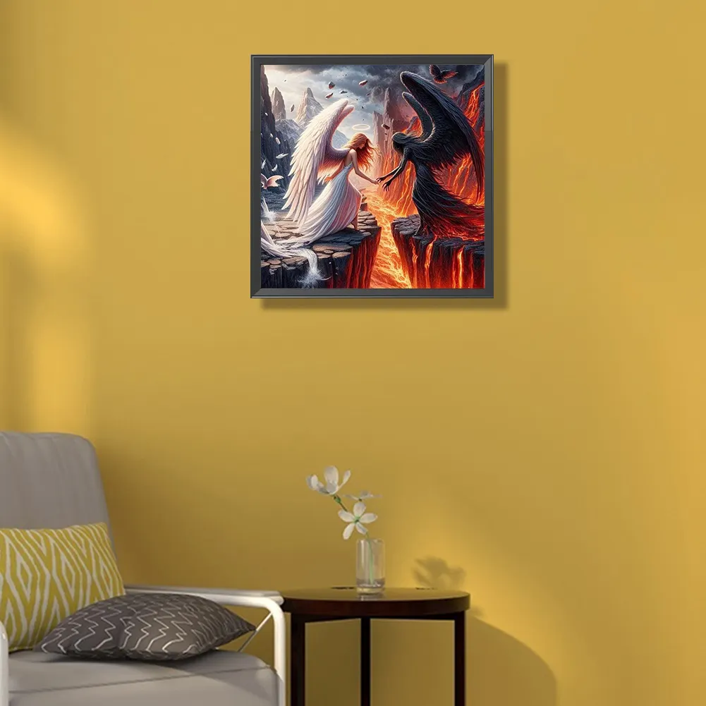 Diamond Painting - Full Square Drill - Angels and Demons(Canvas|45*45cm)