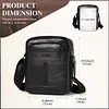 BAIGIO Herren Umh&auml;ngetasche Leder Herren Schultertasche f&uuml;r Herren Leder Herrentasche Vintage Schultertasche Crossbody Bag Messenger Bags f&uuml;r Herren Schwarz