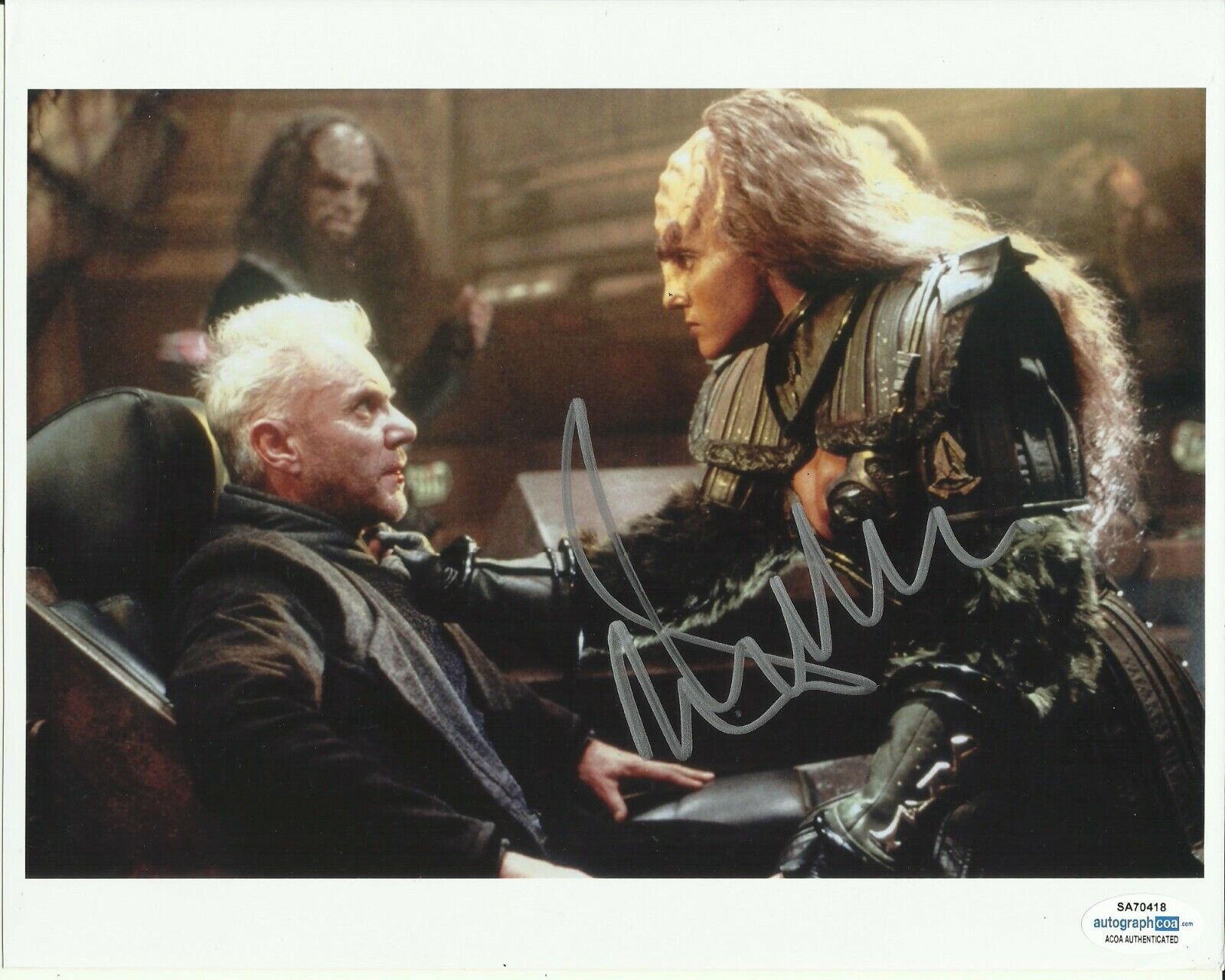 MALCOLM MCDOWELL SIGNED STAR TREK Photo Poster painting UACC REG 242 ALSO ACOA CERTIFIED