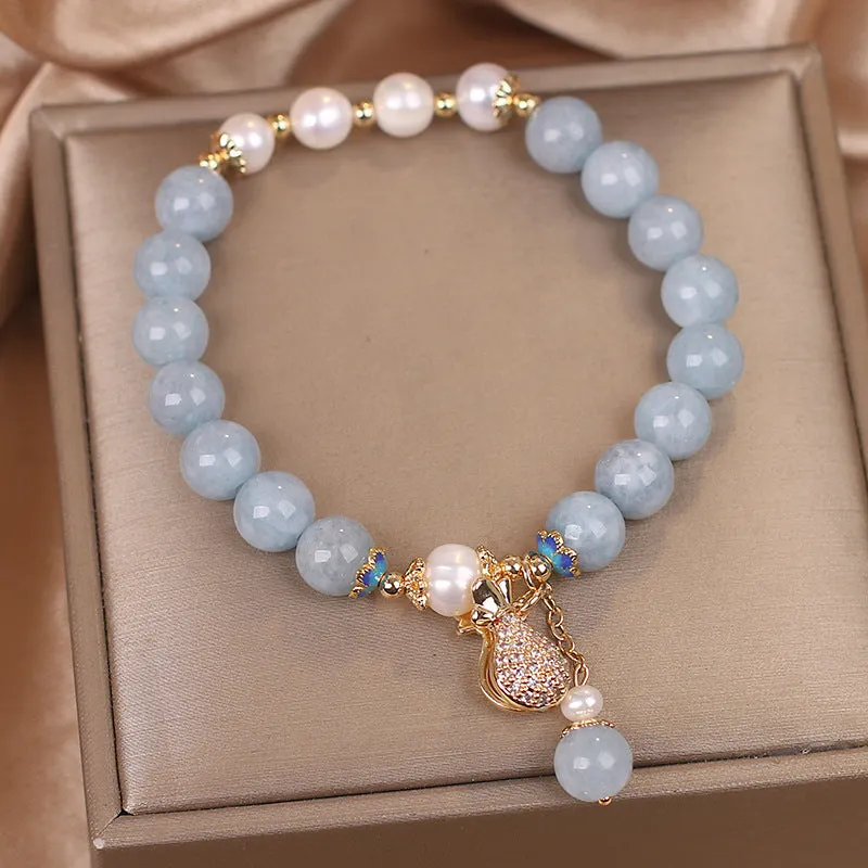 Money bag Blue Agate Bracelet