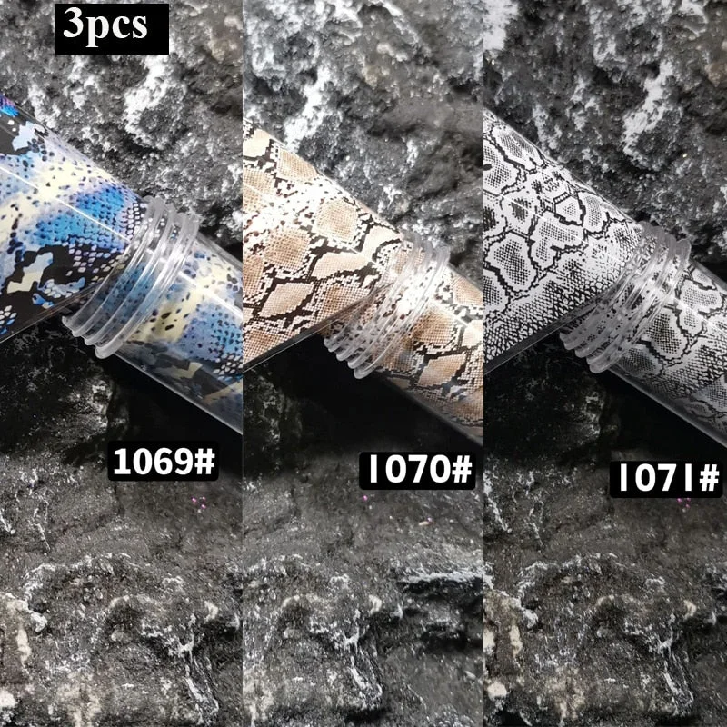 3pcs Tortoiseshell Amber Nails Foils Tortoise Shell Nail Art Transfer Foil Decals Wraps Tips Nail Manicure Decorations 4*100cm-Nail Inspo