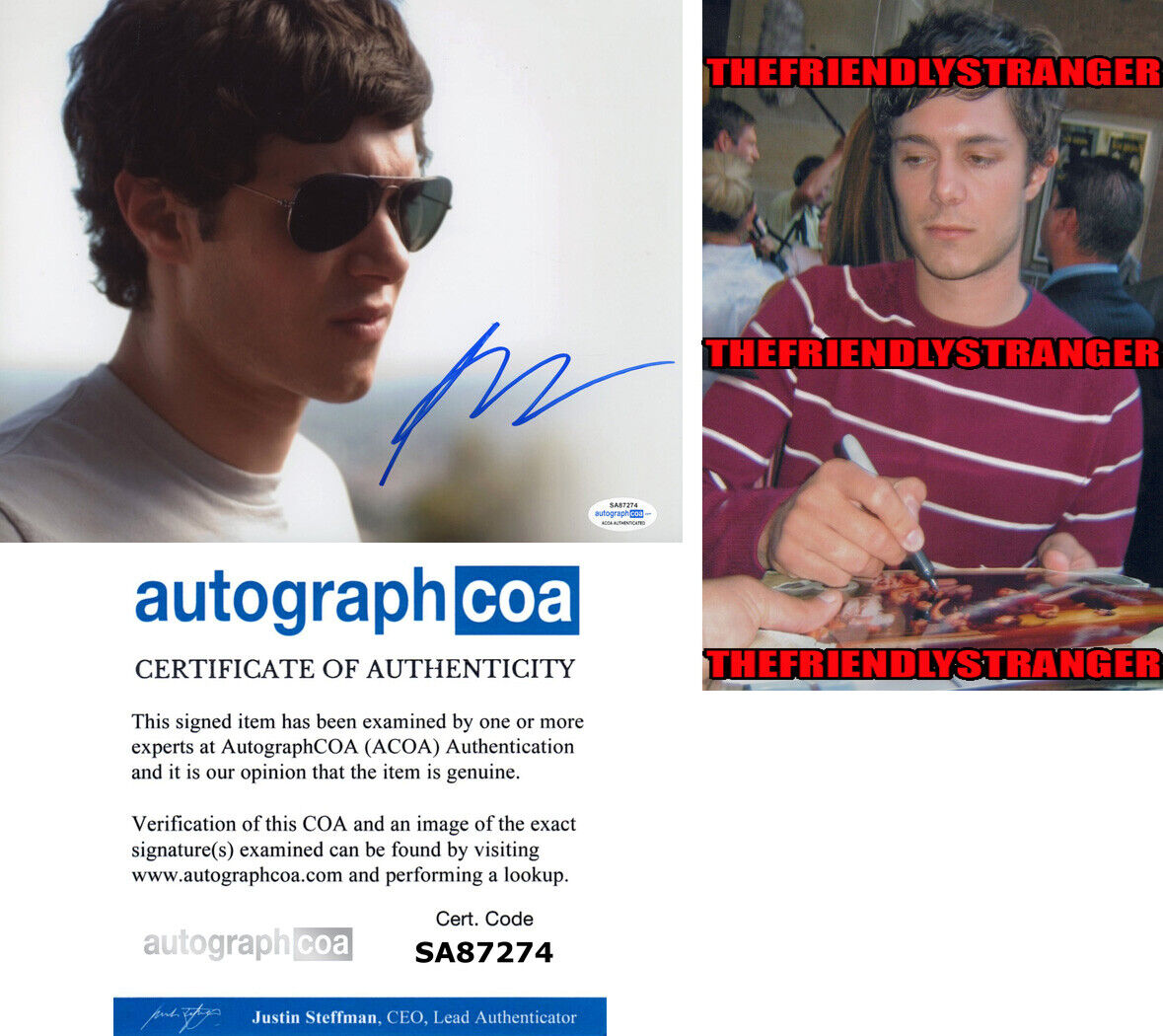 ADAM BRODY signed Autographed 8X10 Photo Poster painting a PROOF - Sexy THE OC Shazam ACOA COA