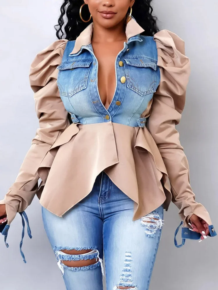 Patchwork Asymmetrical Top