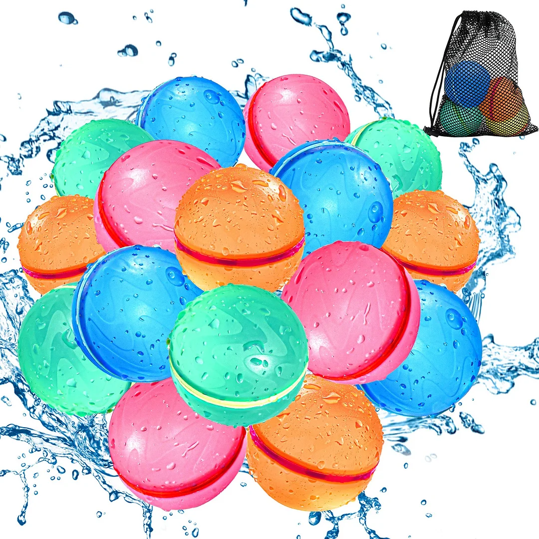 Reusable Water Balloons (Classic Transparent) 18/16/12/8/4 pcs