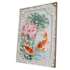 DIY Pearl Painting Good Luck Lotus with Frame for Home Wall Decor(30x40cm)