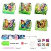 (US Local)6PCS DIY Butterfly Designs Diamond Art Greeting Cards Diamond Art Handmade Cards