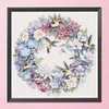 11CT Bird garland-Stamped Cross Stitch 40*40cm/15.75*15.75in