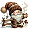Winter Coffee Gnome-11CT Stamped Cross Stitch 40*40cm