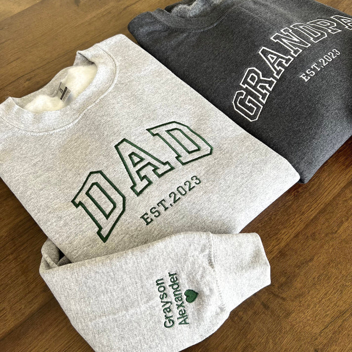 Custom Embroidered Dad Sweatshirt Wearecall