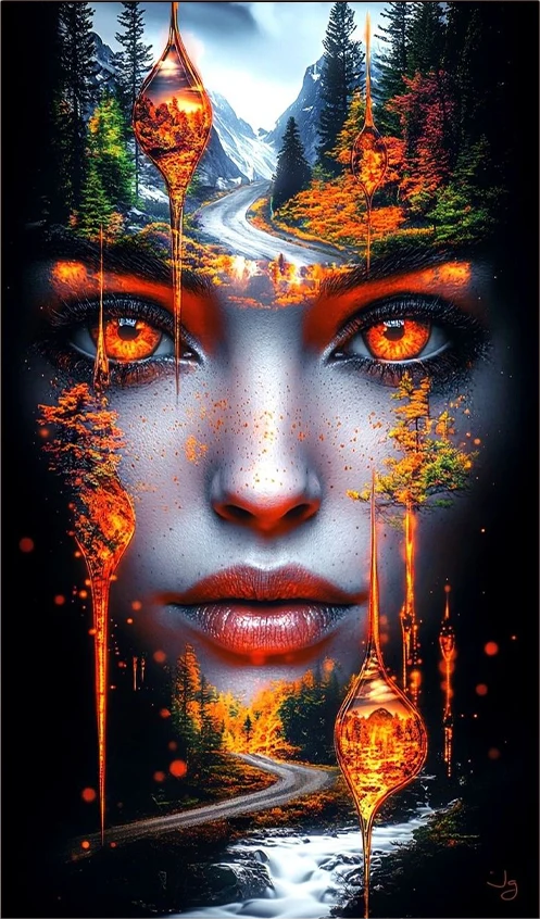 Fantasy Forest Girl (40*70cm) AB Round Drill Diamond Painting gbfke