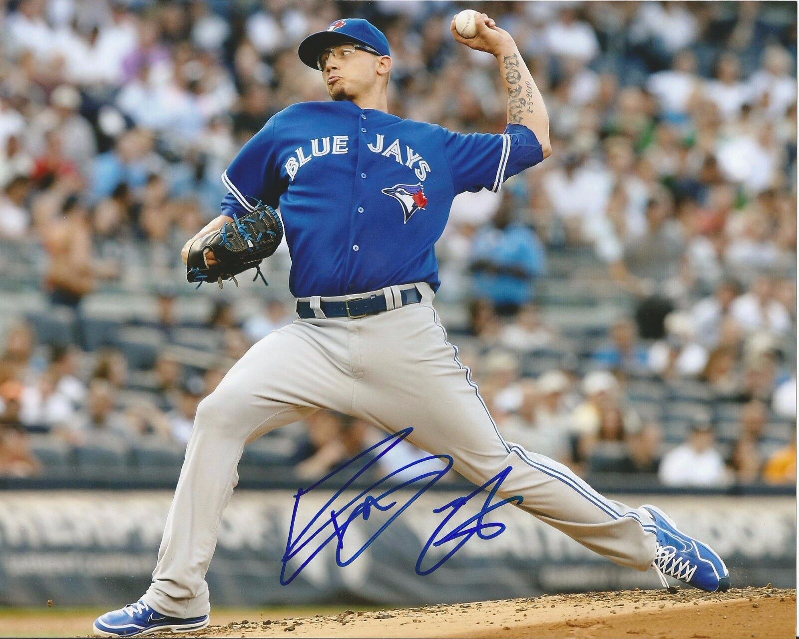 BRETT CECIL SIGNED TORONTO BLUE JAYS 8x10 Photo Poster painting w/COA