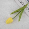 Colorful PU Texture Long Stem Tulip Artificial Flower