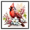 (Stamped/Counted) Flowers And Cardinals - 18CT Cross Stitch 20*20cm/7.87*7.87in