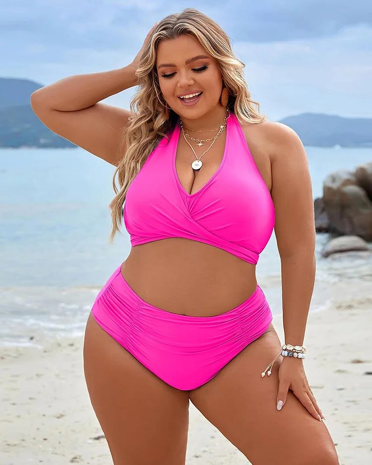 🍹Summer Hot Sales 50%OFF☀️Tummy Control Bathing Suits Modest High Waisted Bikini Sets