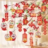 Spring Festival CNY Blessings Plant Flower Hanging Paper Decors