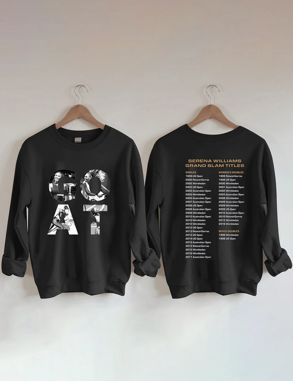 Serena Williams Goat Black Sweatshirt