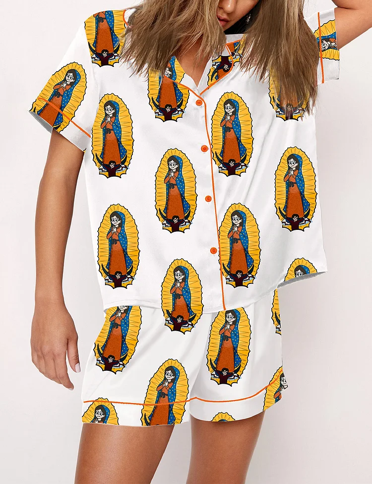 Women's Our Lady Of Guadalupe Catholic Saint Print Pajama Set