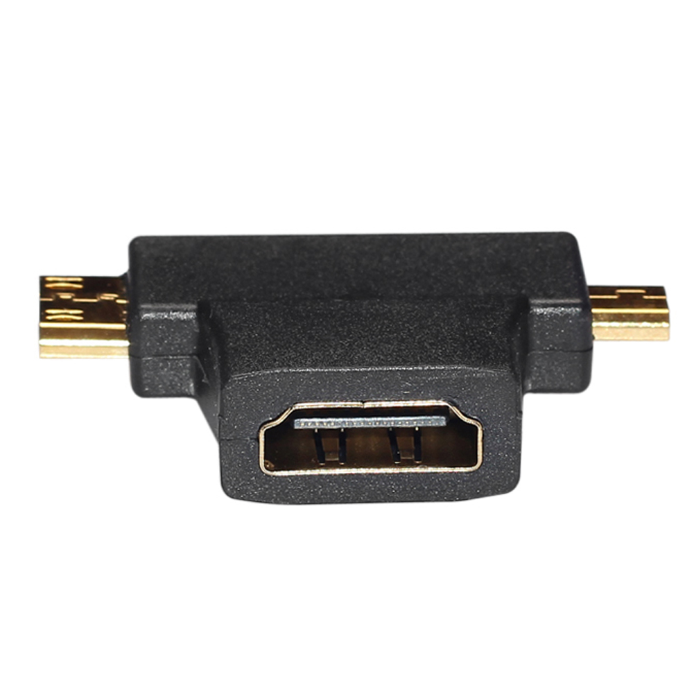 3 x HDMI-compatible Female to Mini&Micro HDMI-compatible Male 2 in1 Multi 90° Convertor Adapter от Cesdeals WW
