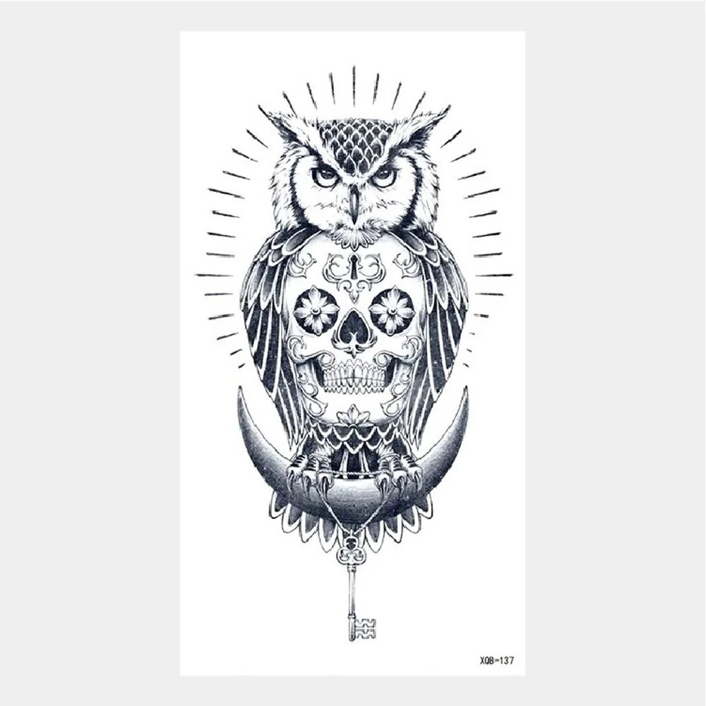 Sdrawing Tattoo Stickers Animal Tatoo Sticker Flying Dragon Wolf Head Tiger Dream Catcher Fake Tatto Body Art Makeup Stickers