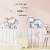 Elephants We Love Home Kids Room Decor Wall Sticker