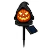 Solar Powered Pumpkin Halloween Stake Light Outdoor Waterproof LED Lamp