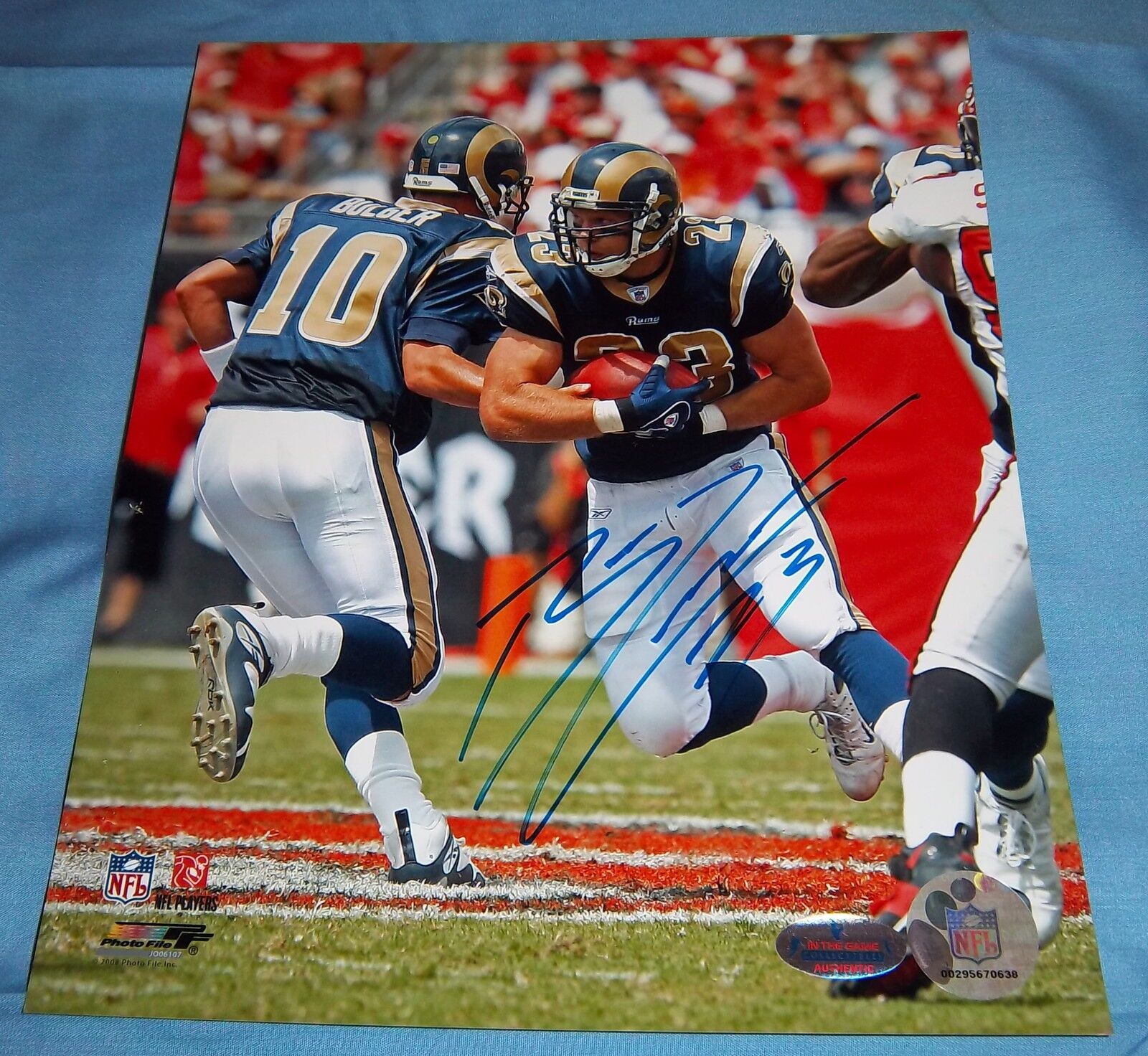 St Louis Rams Brian Leonard Signed Autographed 8x10 Photo Poster painting Tampa Bay Bucs Rutgers