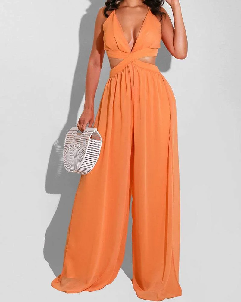 Casual Loose Chiffon Women's Jumpsuit
