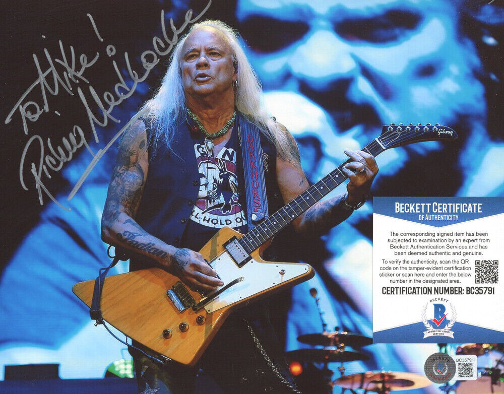 Lynyrd Skynyrd Blackfoot ~Rickey Medlocke~ Signed 8x10 Concert Photo Poster painting Beckett COA